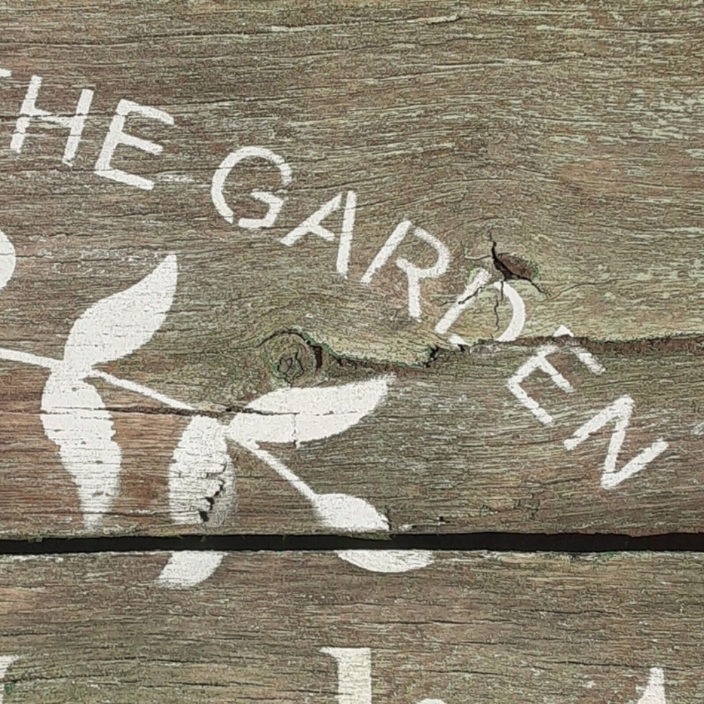 Cottontail Market Rescued Wood Garden Sign 20" Spring Easter Rabbit Wall Sign - Picture 3 of 10